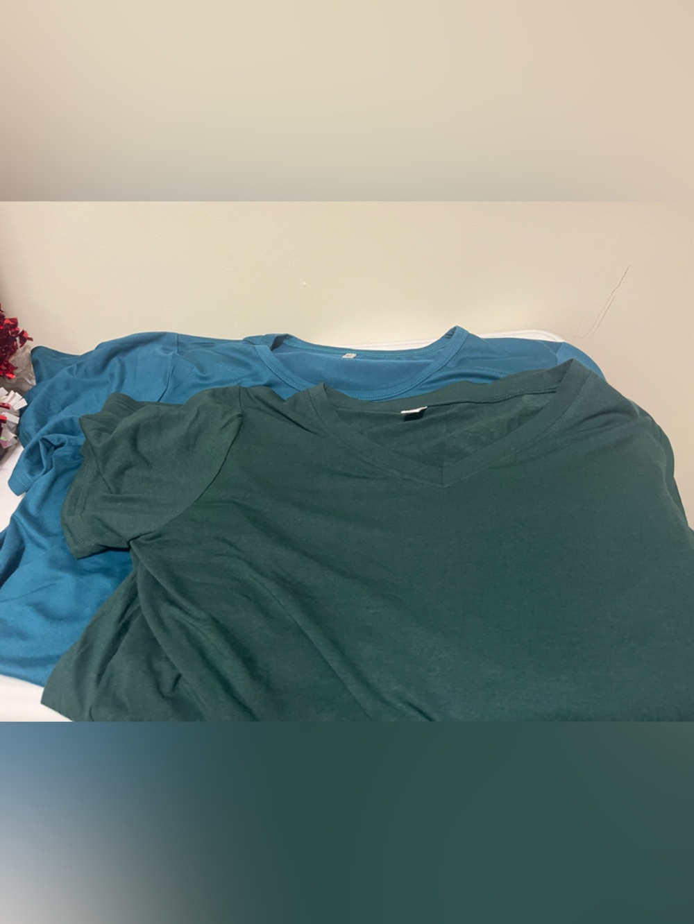 Classic Green and Teal-Blue T-Shirt Dresses